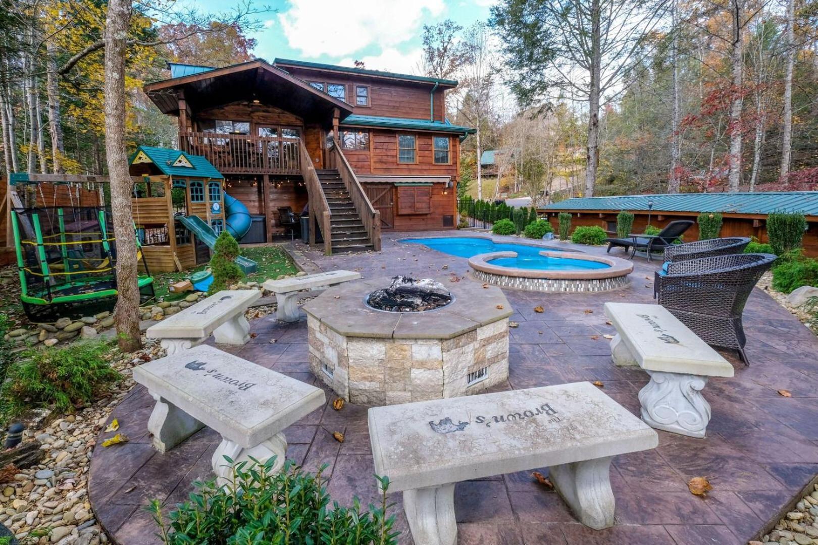 Pitter Patter Swimming Pool Ht Near D'Town Villa Gatlinburg Exteriör bild